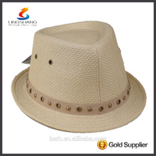 DSC 0009 LINGSHANG Nouvelle robe de mode design de haute qualité Papier panama chapeau de paille